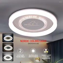 Luzes de teto LED Light Interior Home Decoration 120W Três cor de escurecimento de três cores Bedroom Dining Study