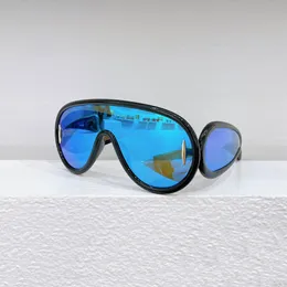 Zwart Blue Mirror Oversize Pilot Zonnebril voor vrouwen Men Mode bril Sunnies Designers Zonnebril Zonnen Sonnen Sun Shades UV400 Eyewear WTH Box