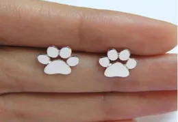 kyolepet cat dog lover paw print stud arrings puppy memorial medialist repring cute Animal aftprint Gold Silver Ear 6796703