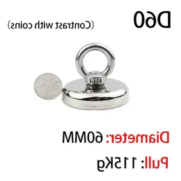 No Rope Strong Neodymium Magnet Salvage Magnet Deep Sea Fishing Magnets Holder Pulling Mounting Pot With Ring Magnetic Lifting Ccuik