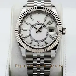 العلامة التجارية الجديدة Sky-Dweller White Wristwatch Gold Blue Dial 42mm Jubilee Watch 326934 Men's Automatic Mechanical 9003 Watchs S 60098 63236