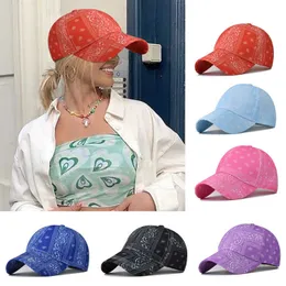Boll Caps 2023 Ny vintage baseball cap unisex paisley tryck kvinnor färgglada y2k solskyddsmedel hatt bomull pappa hattar p230412