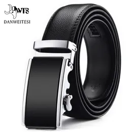 Cintos dwts homens cinturam cenas de couro genuíno masculino cintos de tira para homens fivela automática Black Mens Belts Cummerbunds Cinturon Hombre 230412