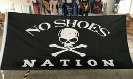 Nation No Shoes Custom Flag Flying Design 3x5 ft 100d Polyester Banners med två metall GROMMETS2532305