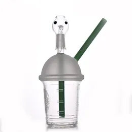 SAML Headhammer Bong Hookahs Sandblasted drink Cup smoking water pipe Glass diffusion Oil Rig bong Joint size 14.4mm oil dome