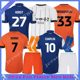 2023 Ipswich Town Chaplin 축구 유니폼 번즈 화상 Burns Broadhead Luongo Ball 23 24 Home Away 남성 어린이 저지 축구 셔츠