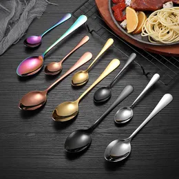 Dinnerware Sets Cuisines Camping Cutlery Fork Set Gold Korean Serving Spoon Soup Utensilios De Cocina Dinner Plate Full