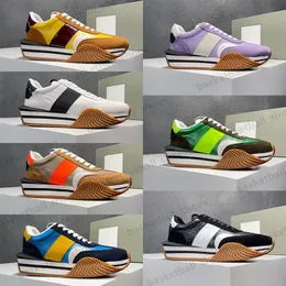 2023 Mężczyźni luksusowe buty Tomfords Casual Treners Treners Side Stripe Suede Drumborka Chunking Guma Ekologiczna Ekologiczna Buty sportowe Rozmiar 39-45