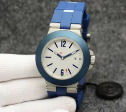 Męskie zegarek automatyczny mechaniczny BG Sapphire szklany czarny wybieranie 44M guma logo list Logo Letter Bezel Luminous gumowy pasek biały wybór niebieski luksusowy projekt mistrz