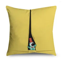 Kissenbezug mit gelbem Muster, Blumenbezug, für Auto, Sofa, Dekoration, Kissenbezug, Heimkissen, 45 cm x