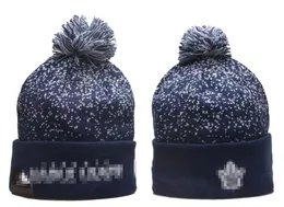 Maple Leafs Beanies Doronto Cap Wool Warm Sport Knit Hat Hockey North American Team Randeline USA College Cuffed Pom Hats Män kvinnor A3