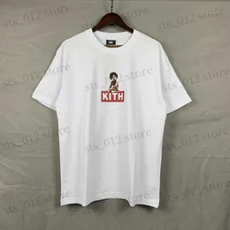 Мужские рубашки T kith ship fashion casual Street Simple Rap Afro Printed Men T230412