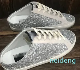 Italien varumärke sneaker kvinnor sommar tofflor casua vinter ull designer paljett klassisk vit do-gammal smutsig spuer-stjärna sabot