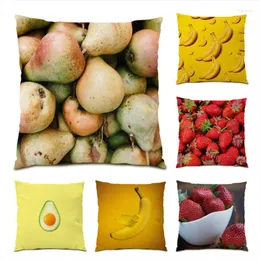 Pillow Cover 45x45cm Polyster Liene Foto Waterproof Durable Banana Personalized Cervical Protection Colorful Pillowcase E1216