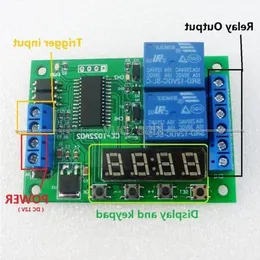 Freeshipping DC 12V Çok Fonksiyonlu Dijital Gecikme Zaman Çevrim Zamanlayıcı Zamanlama Zamanlama Röle Anahtarı Modülü PLC LED MOTOR MUDHL