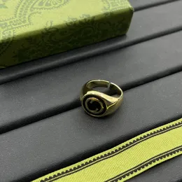 Designer-Ring, luxuriöser Ring mit Monogramm für Damen und Herren, klassische Vintage-Ringe, hochwertiger Schmuck, feines Geschenk, mit Originalverpackung