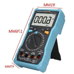 FreeshippingDigital LCD Multimeter AC/DC Voltmeter Ammeter Auto/Manual Diode Resistence Frequency Temp Tester NCV EQXGR