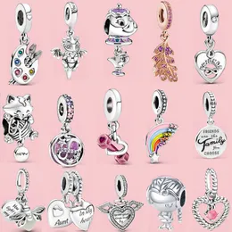 925 Sterling Silver Charms قلادة Rainbow Firefly Cute Cat Beads Women Fashion Festival Gift Diy Fit Pandora Designer Jewelry with Box