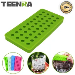 Ice Cream Tools TEENRA 1Pcs 40 Cavity Silicone Cube Mini Ball Maker Trays Mould Sphere Mold Form 230412