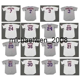 Vintage 1973 Baseball Jersey 3 Bud Harrelson 7 Ed Kranepool 24 Willie Mays 26 Dave Kingman 30 Nolan Ryan 20 Tommie Agee Cleon Jones Jerry