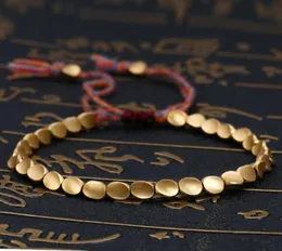 Tibetan Copper Bead Armband Stränge Schmuck ganze Armbänder Handmade Braided Bracelets Adjustable1485575