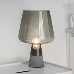 Bordslampor Modern LED Creative Cement Glass Lamp Personlig lyster Dekor vardagsrum Enkelt belysning sovrumsstudie sängljus