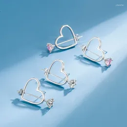 Hoop Earrings Couples Trendy Creative Hollow LOVE Heart Stud For Women Elegant Wedding Party Jewelry Gift Accessories
