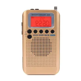 Freeshipping Portable Radio Aircraft Full Band Radio FM/AM/SW/CB/AIR/VHF Receiver World Band med LCD Display Alarm Clock KSCXB