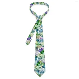 Gravatas borboletas roxas tropicais gravata folhas de palmeira pescoço personalizado bonito colar engraçado para acessórios de gravata de casamento adulto