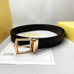 Uomini Designer Cinture Moda Golden Needle Buckle Cintura Luxury Brand Cinture in vera pelle per uomo Donna Casual Larghezza cintura 3,4 cm