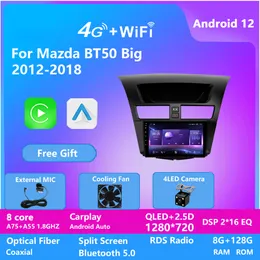 Bilstereo 2 din video för Mazda BT50 Big 2012-2018 bilradio Android Auto Multimedia Video Player Carplay