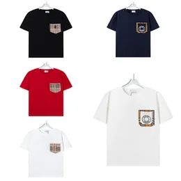 세련된 승무원 넥 포켓 포켓 티셔츠를위한 남자 티셔츠 디자이너 편지 캐주얼 여름 짧은 슬리브 남자 티셔츠 여자 의류 s-2xlshunx