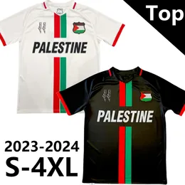 23 24 Całkowicie top mężczyźni Palestyna koszula dla dorosłych 2023 2024 S - XXL 4xl Białych fanów koszulka piłkarska czarna wojna