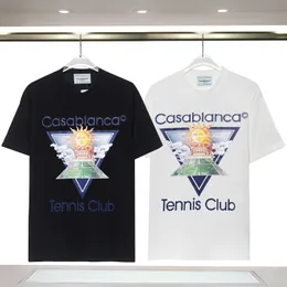 Casabalca T gömlek Erkek Kadın Tasarımcı T shirt Casa yeni stil tenins kulübü Tees Nefes Rahat Kısa Kollu ABD Boyutu S-XXL