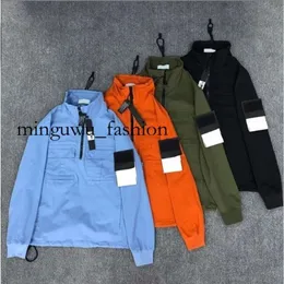 Vestes Topstoney de marque pour hommes de haute qualité, mode lavée, demi-fermeture éclair, outillage décontracté, badge brodé, veste Stones Island Jumpers240247