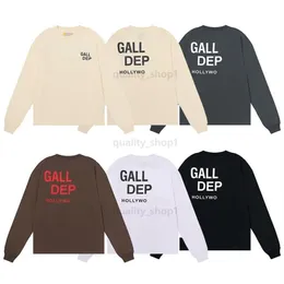 Designer American Mens Gall Depts ery Streetwear Felpe con cappuccio Maglione Moda Puro cotone Donna Manica lunga allentata High Street Stampato 238t