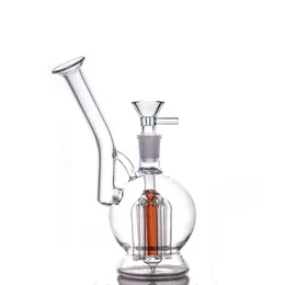 60pcs Arm Tree Perc Bongos de vidro Bubbler Hookahs Recycler Dab Rigs Tubos de água com 14 mm de vidro comum Tubo de queimador de óleo e tigela de tabaco