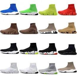 Sapatos Meia Designer Plataforma Homens Mulheres OG Clássico Speed trainer Triplo Preto Branco Azul Vermelho Amarelo Bege com Renda jogging caminhada casual ao ar livre Tênis Tamanho 36-45