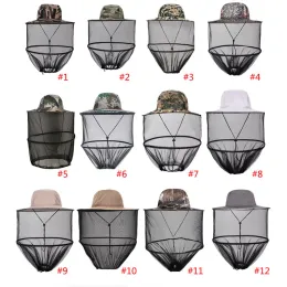 Muggen hoofdnet hoed textielzon hoed met netten buiten wandelen camping tuinieren verstelbare ss0412