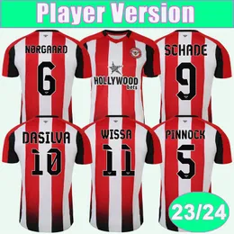 23 24 Henry Mens Player Soccer Jerseys Jensen Onyeka Hickey Pinnock Schade Dasilva Wissa Mbeumo Ajer Collins Home Football Shirts