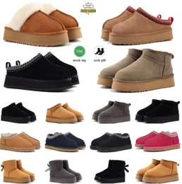 Uggsity tasman tazz tofflor uggliss stiefel australiska stövlar australien flaskor ug ultra mini fluffy toffel plattform GJ108