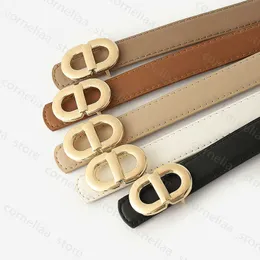Other Fashion Accessories S3543 Decoration Slim Belt For Women Dress Jeans Metal CD Buckle Simple Solid Color PU Leather Belts J230412