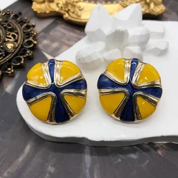 Stud French Romantic Candy Color Drop Glaze Exquisite Simple Small Fresh Flower Earrings 230412