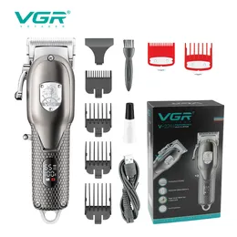 Saç düzeltici VGR Elektrikli saç klipsini profesyonel saç kesme makinesi saç düzeltici saç kesimi makinesi metal berber usb ücretler erkekler için v276 230411
