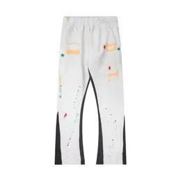 Avd jeans designer mens gallerydept sweatpants speckled brev tryck bomull par lös mångsidig avslappnad rak gallär avdövning byxor o 1669