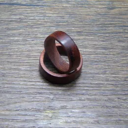 Band Rings New Trendy Natural Wood Ring Blood Sandalwood Ebony Ring Retro Pull Finger Mens Ebony Finger Ring Jewelry Gift For Women Men AA230412