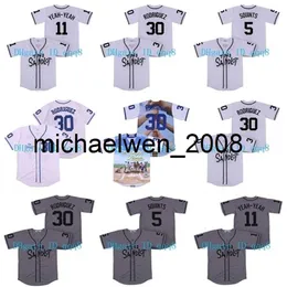 Benny 'The Rodriguez 30 5 Michael 'Squints' Palledorous 11 Alan Yeah-Yeah McClennanThe Sandlot Movie Jersey White Grey Baseball Jerseys