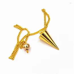 Pendant Necklaces Pendulums For Dowsing Pyramid Metal Cones Pendulum Clock Is Made Of Copper Pendule Radiesthesia Witch Pendants