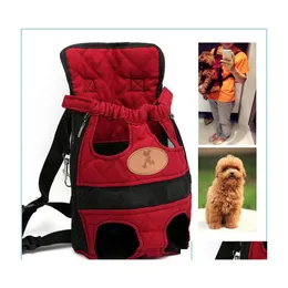 Dog Carrier Pet Supplies Carriers Red Travel Breathable Soft Backpack Outdoor Puppy Chihuahua Small Dogs Shoder Handle Bags S M L Dr Dhpwx