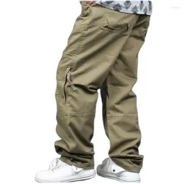 Calças masculinas homens sweatpants hip hop dança calças casuais corredores soltos carga perna larga roupas masculinas
